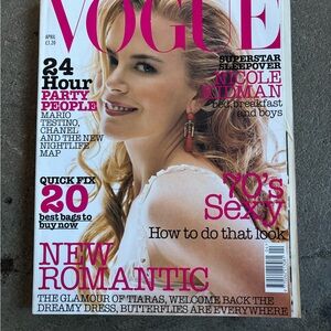 British Vogue April 2002 Magazine – Nicole Kidman Cover – Vintage 2000s